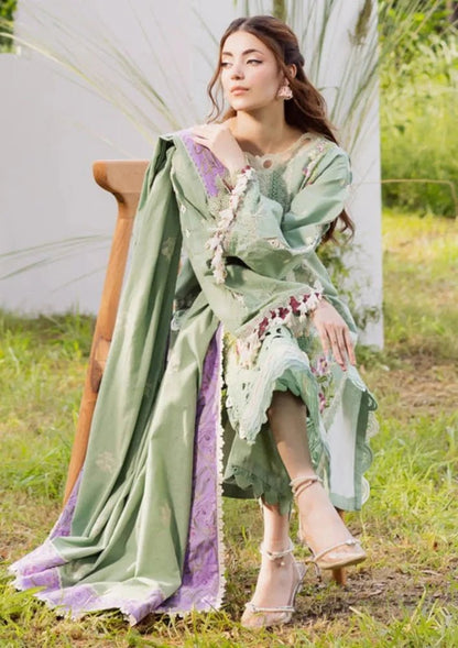 Lawn-3PC Embroidered With Chiffon Ready to Wear Dupatta-5288 - QQ