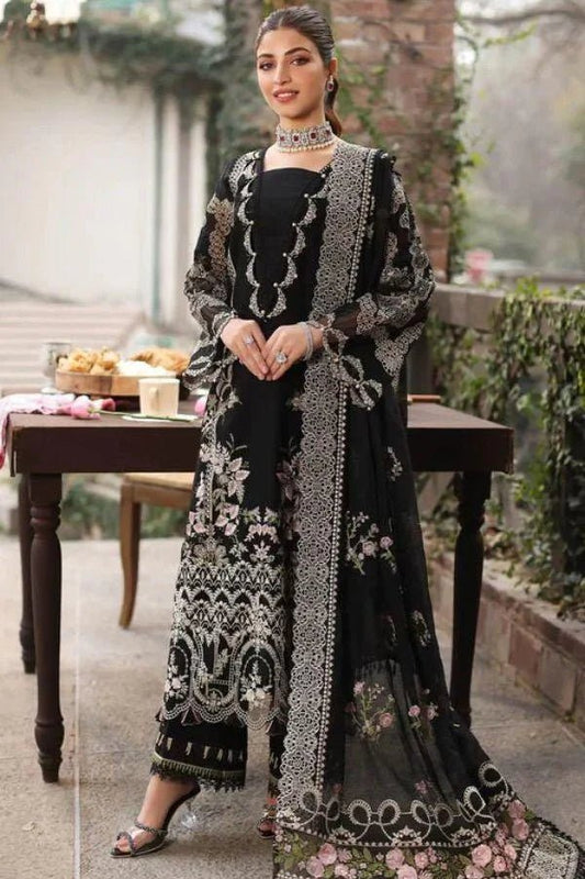 Lawn-3PC Embroidered With Organza Embroidered Dupatta-5311 - QQ