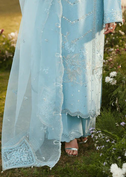Lawn-3PC Sequence Embroidered Shirt With Khadi Net Embroidered Dupatta-5247 - QQ