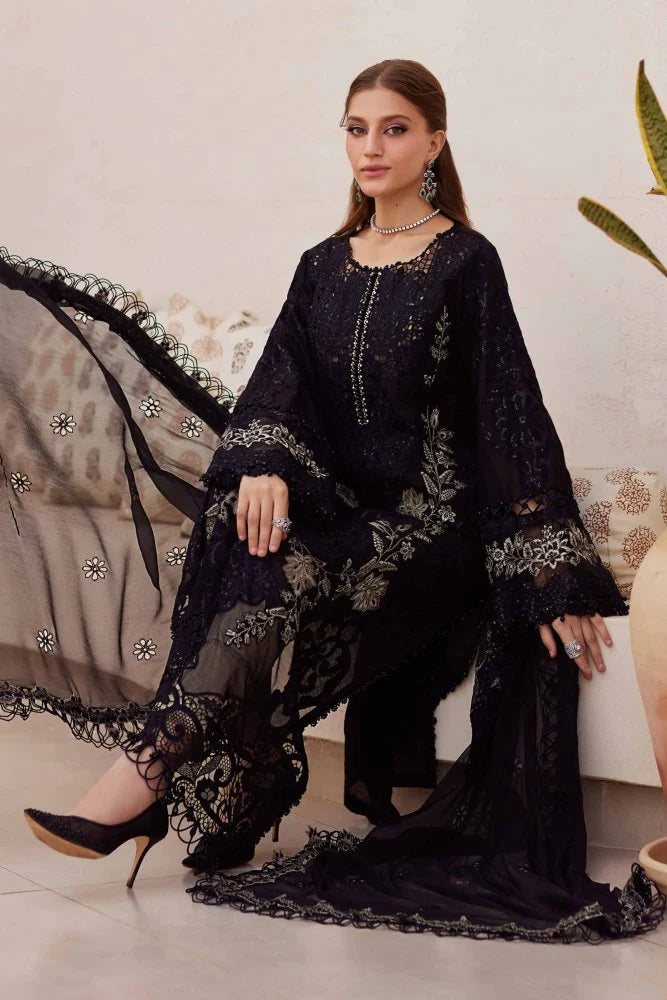 Lawn-3PC Sequence Embroidered Shirt With Khadi Net Embroidered Dupatta-5314