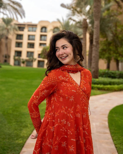 Lawn-3PC Sequence Embroidered With Digital Printed Jacquard Dupatta-5301 - QQ