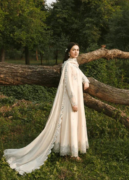 Lawn-3PC Sequence Embroidered With Khadi Net Embroidered Dupatta-5249 - QQ