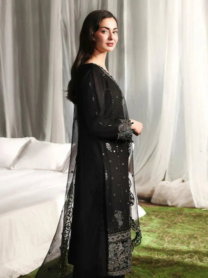 Lawn-3PC Sequence Embroidered With Organza Embroidered Dupatta-5299 - QQ