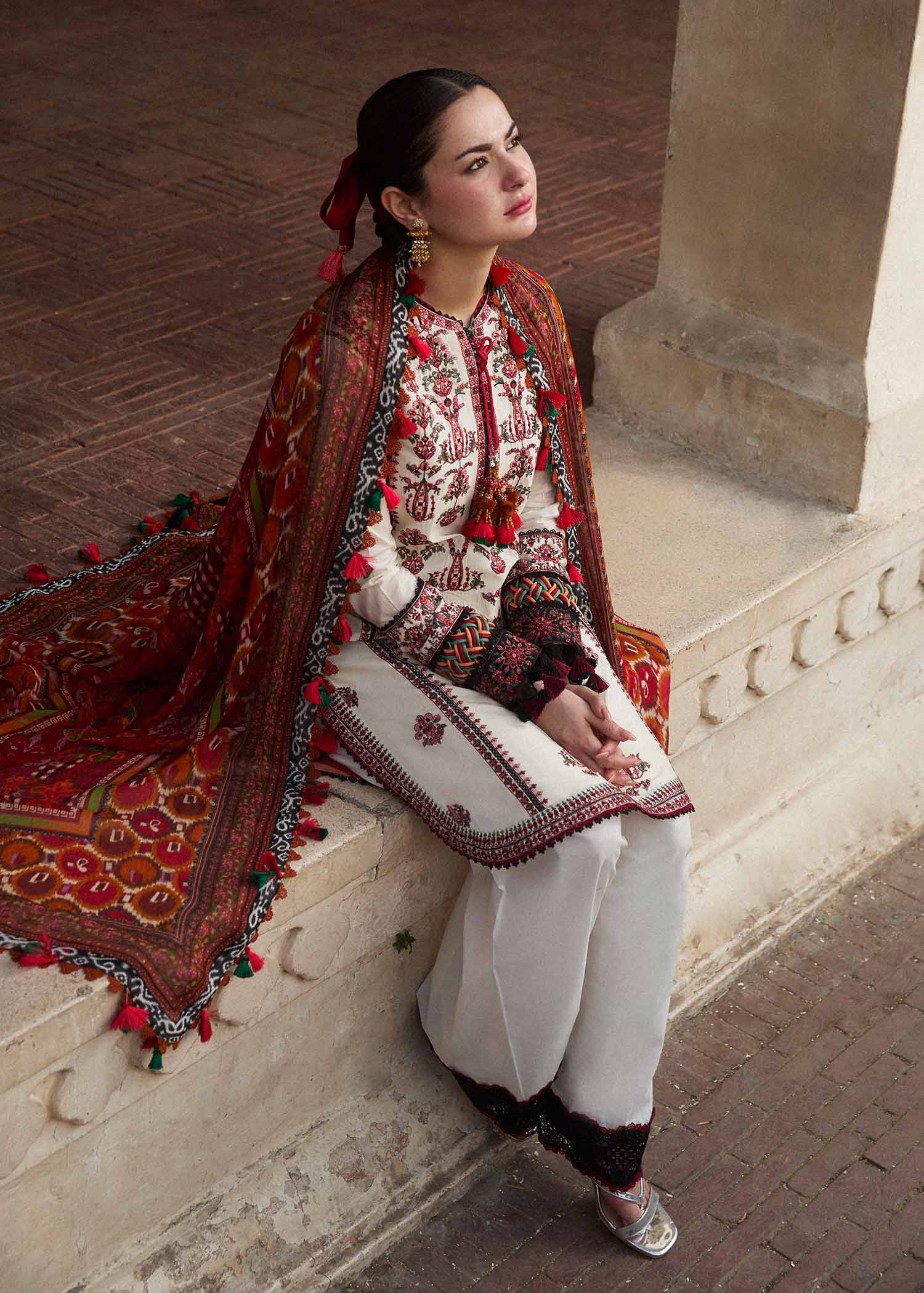 HUSSAIN REHAR Dhanak 3PC Embroidered Q0464