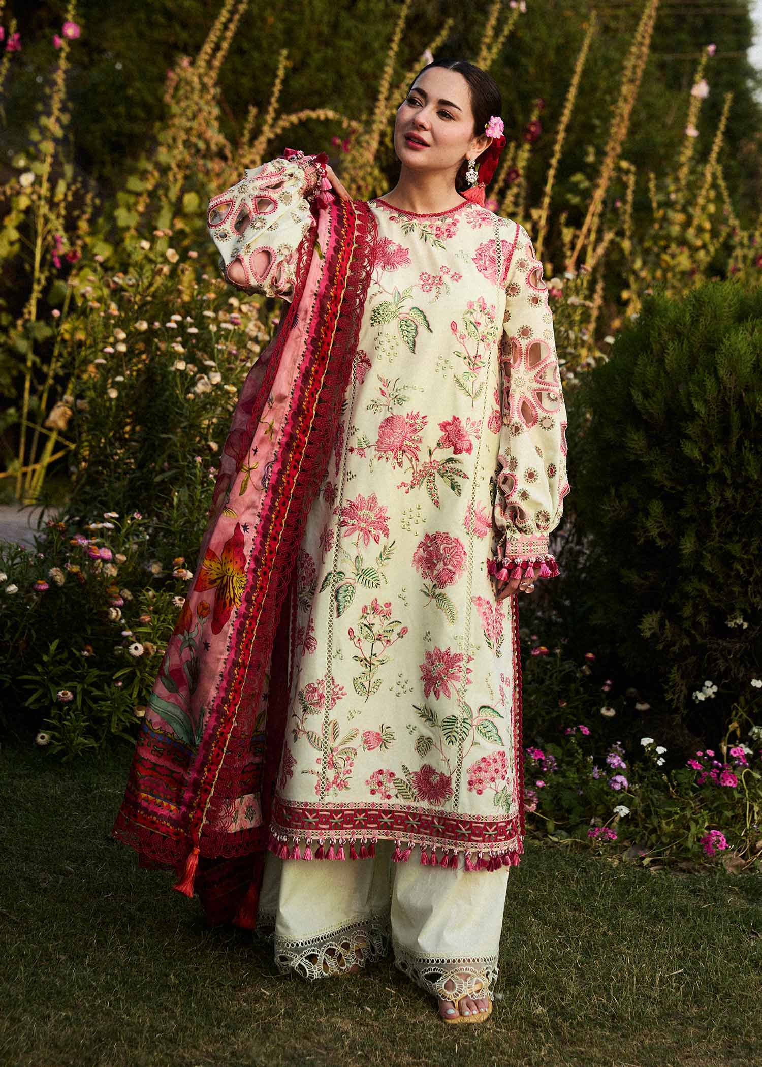 HUSSAIN REHAR Dhanak 3PC Embroidered Q0470