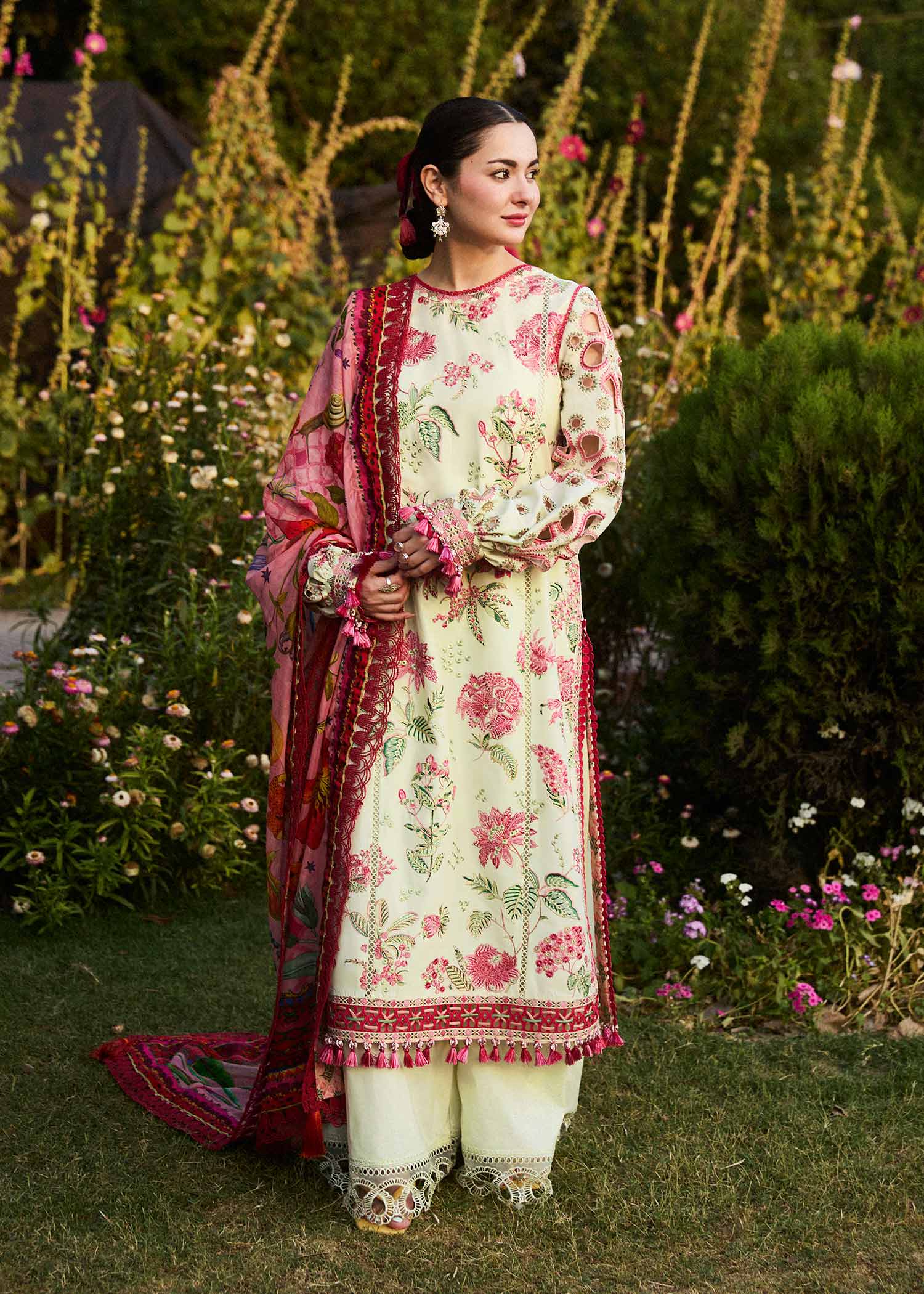 HUSSAIN REHAR Dhanak 3PC Embroidered Q0470