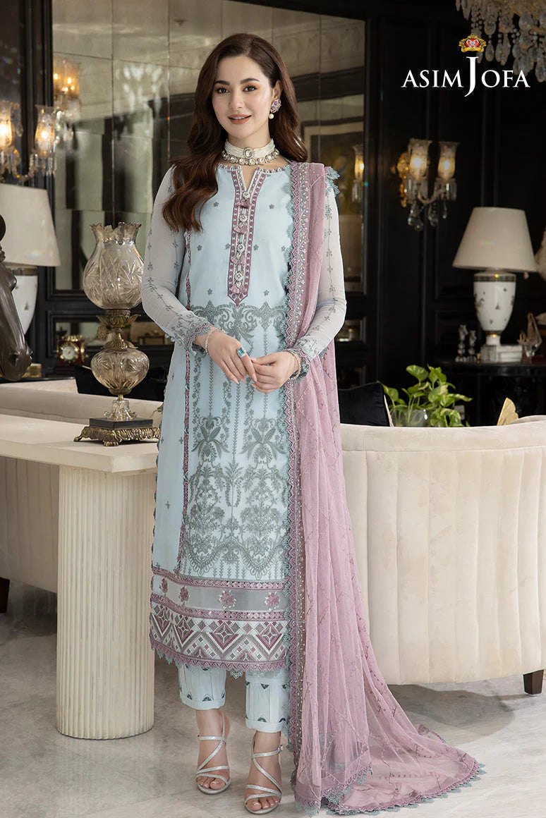 Lawn 3PC Embroidered With Chiffon Embroidered Dupatta-5156