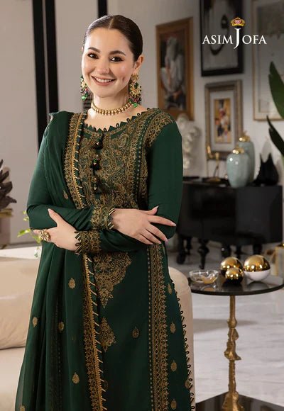Lawn 3PC Embroidered With Chiffon Embroidered Dupatta-5022 - QQ