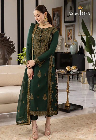 Lawn 3PC Embroidered With Chiffon Embroidered Dupatta-5022 - QQ