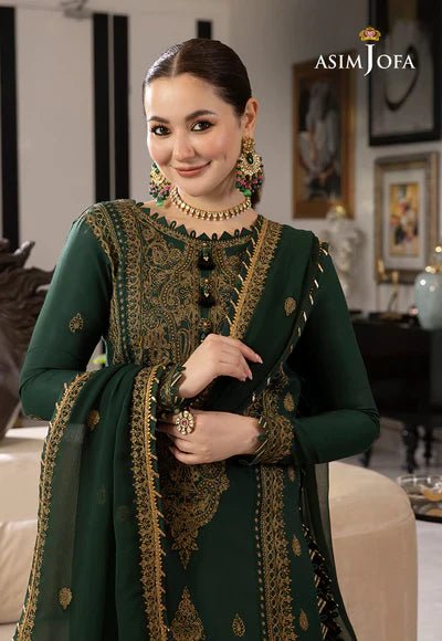 Lawn 3PC Embroidered With Chiffon Embroidered Dupatta-5022 - QQ