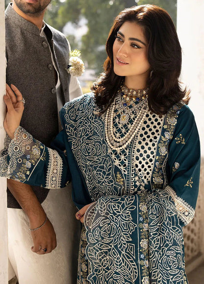 Lawn-3PC Embroidered Shirt With Khadi Net Embroidered Dupatta-5218 - QQ