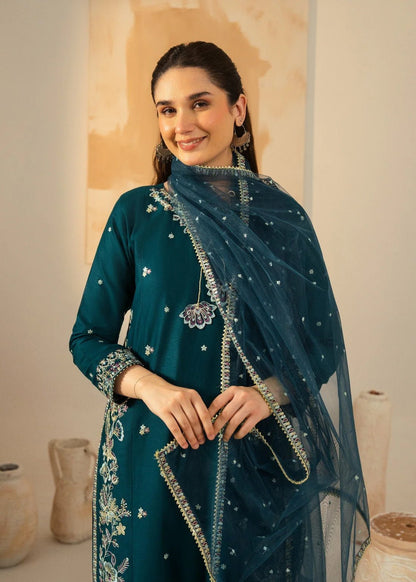Dhanak-3PC Embroidered Shirt with Chiffon Embroidered Dupatta - 3531 - QQ