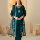Dhanak-3PC Embroidered Shirt with Chiffon Embroidered Dupatta - 3531