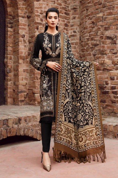 Lawn-3PC Embroidered Shirt with Digital Printed Jacquard Dupatta-1171 - QQ