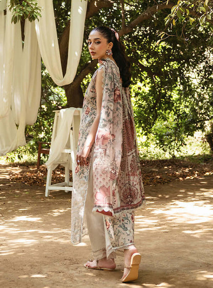 3PC Lawn Printed Shirt With Digital Printed Dupatta-1615 - QQ