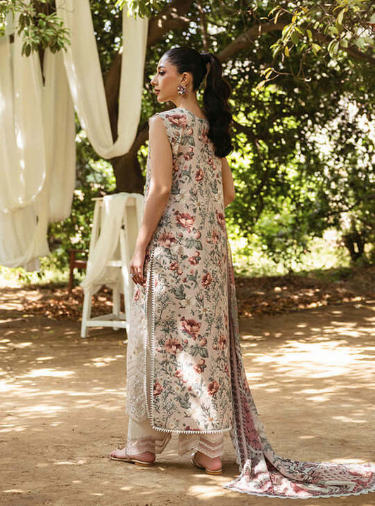 3PC Lawn Printed Shirt With Digital Printed Dupatta-1615 - QQ