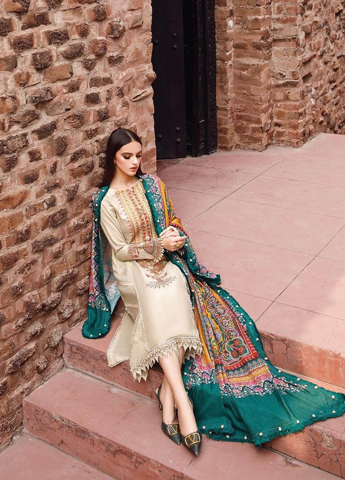 Maria B 3Pcs Dhanak Embroidered RM-670