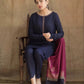 Assling 3 Piece Dhanak Shirt with Printed Wool Shawl AG-1115