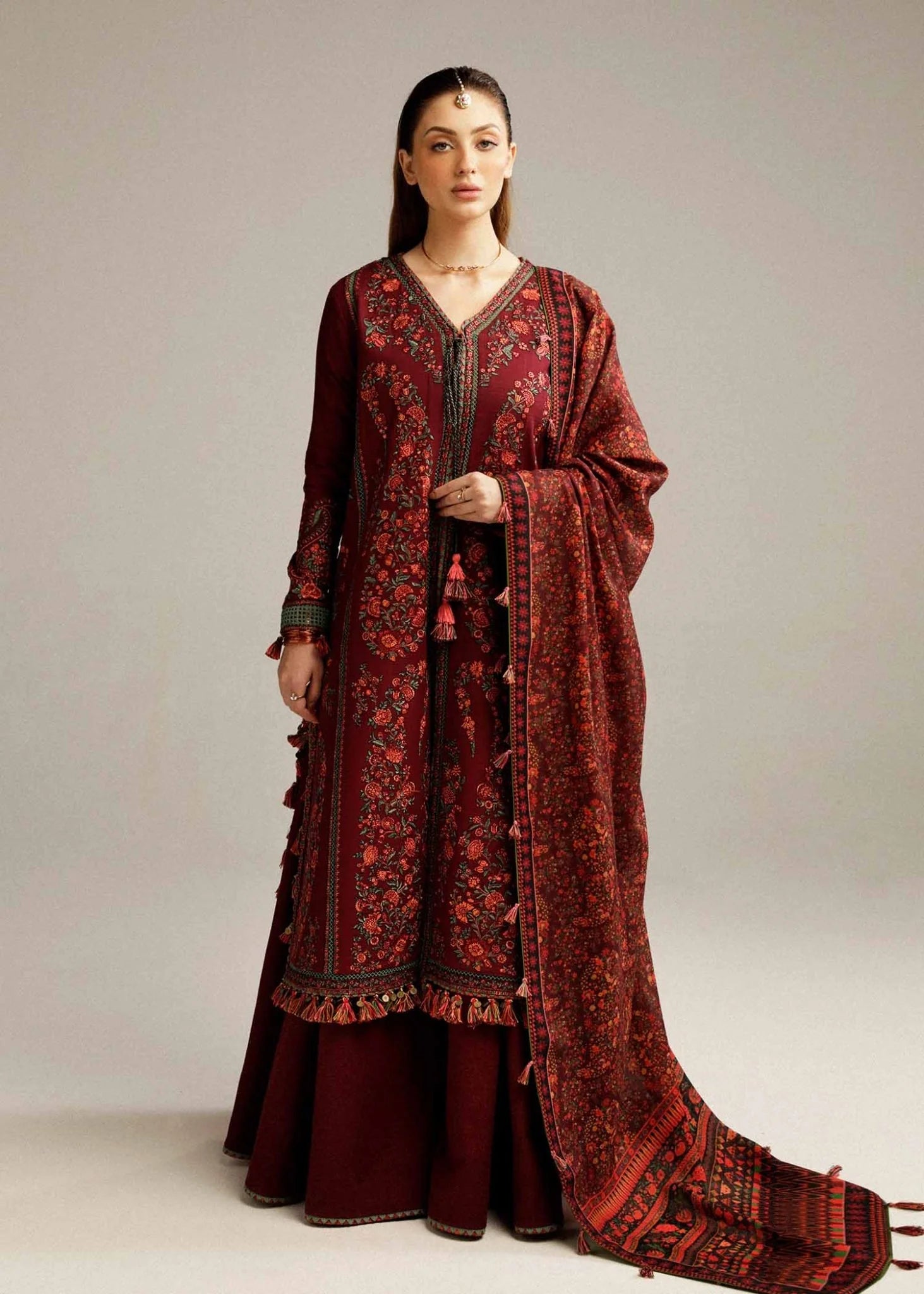 Dhanak 3PC Embroidered Q0432