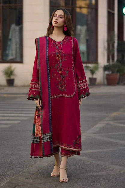 Lawn-3PC Embroidered Shirt with Digital Printed Jacquard Dupatta-5069 - QQ