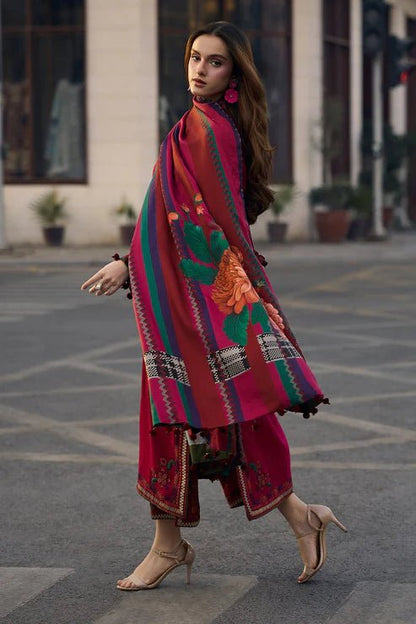 Lawn-3PC Embroidered Shirt with Digital Printed Jacquard Dupatta-5069 - QQ