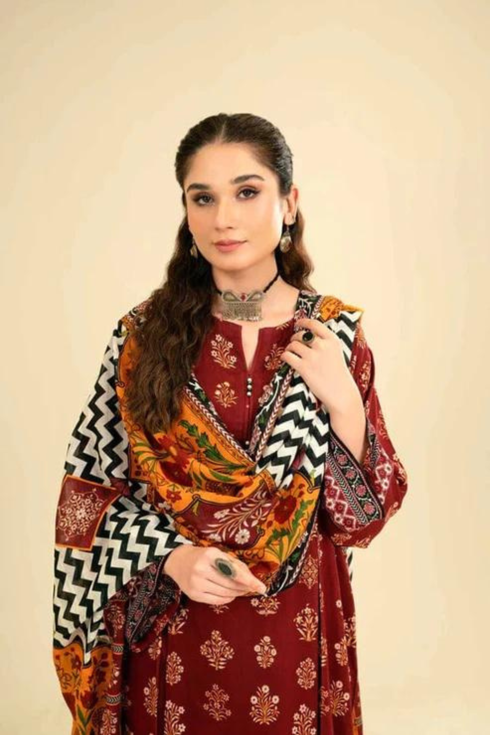 NIshat 3PC LAWN EMBROIDERED Q189