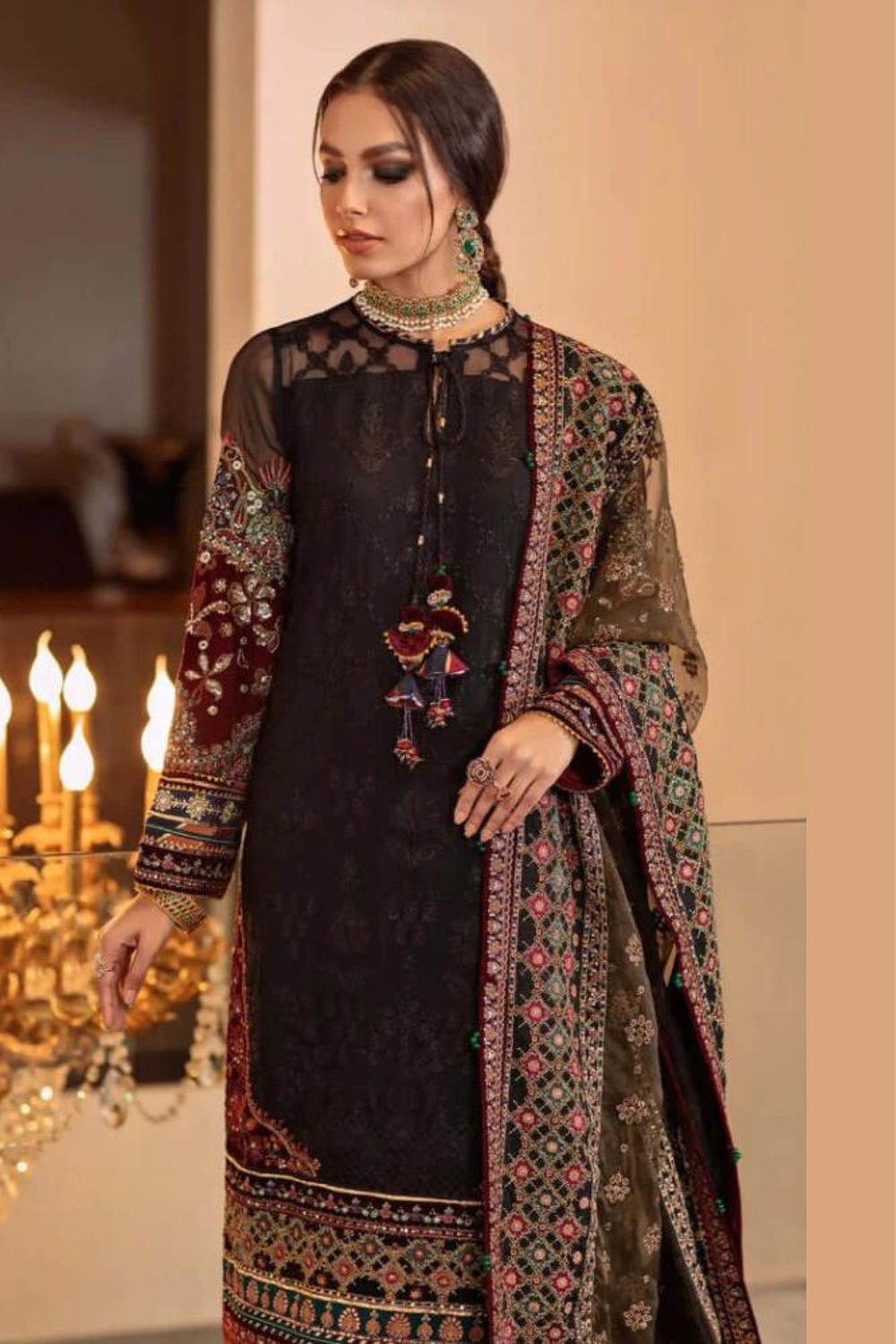 Baroque 3PC LAWN EMBROIDERED Q190